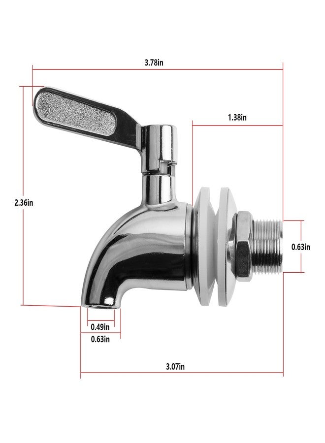 PUSCRIENO Replacement Spigot for Beverage Dispenser, Stainless Steel Spigot for Drink Dispenser, ​Water Dispenser Spigot, Food Grade, with Anti-Clogging Cap - Image 3