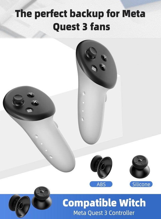 OLCLSS Thumbsticks Replacement Kit for Oculus Quest 2 Controller/Meta Quest 3 Controller, Replacement Accessories for Meta Quest 3 Controller, Include 2 Thumbsticks for Meta Quest 3 Accessories - Image 3