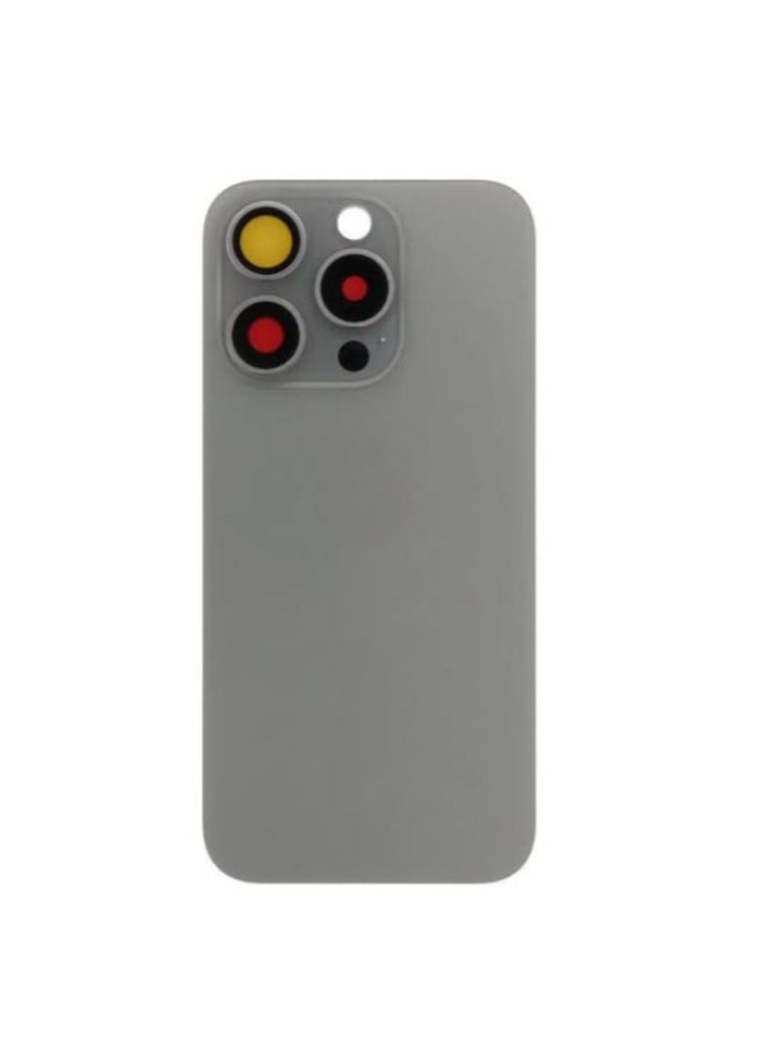 Generic - OEM Replacement Back Glass for iphone 15 Pro Max Natural Titanium - Image 1