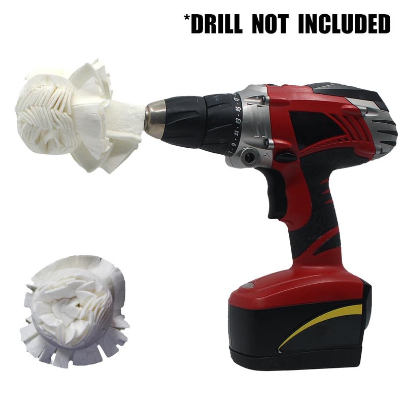 Flitz Buff Ball Pack; 2", 3", 5", 7" Car Buffer Drill Attachment with Self-Cooling Design, Never Burns and No Exposed Hardware, Buff and Polish Any Surface, Machine Washable, Includes All 4 BuffBalls - Image 3