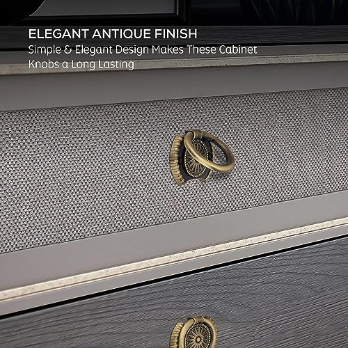 LAPO 2 Piece Drawer Knobs for Kitchen– Door Knob for Cabinets, Cupboards & Dressers (Material-Zinc, Antique Finish) - Image 3