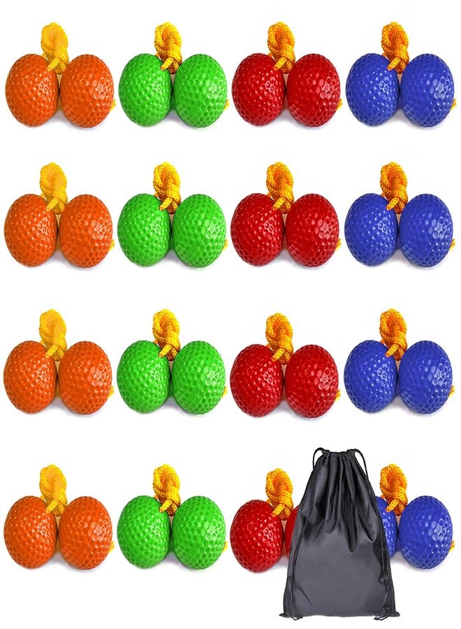 Unixing 16PCS Ladder Ball Set Ladder Toss Balls Replacement Balls with Storage Bag for Toss Match (Red Blue Green Orange) - Image 1