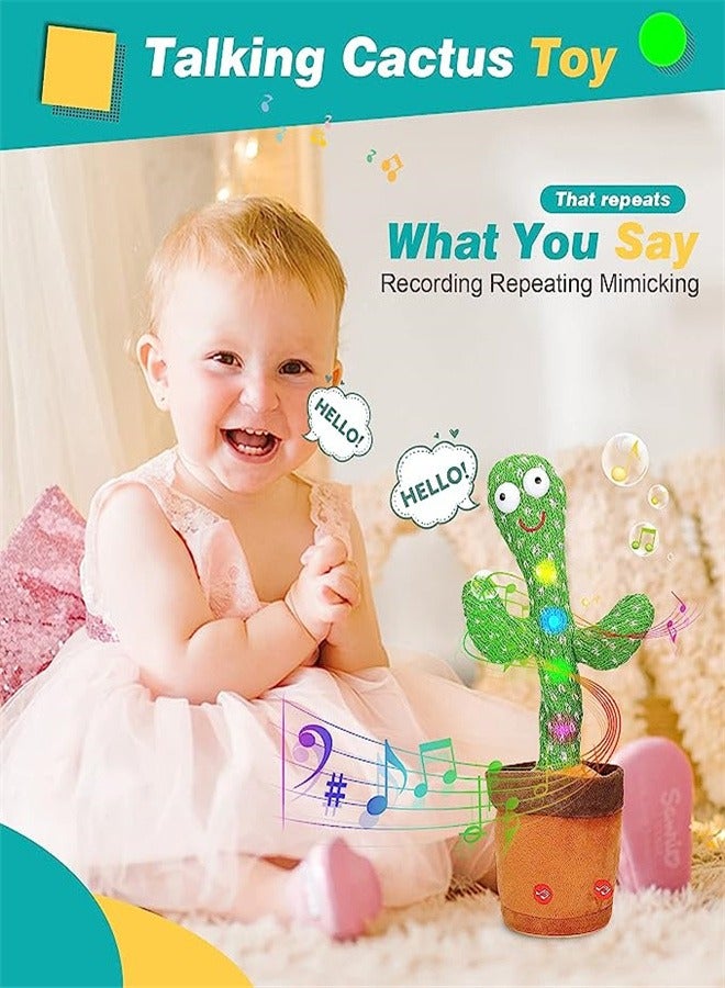 Goolsky Cactus Baby Toy, Kid Talking Singing, 120 Songs Recording Dancing Mimicking Toy That Repeat What You Say, Pre-School Education Toy for Kids Best for Children - Image 4