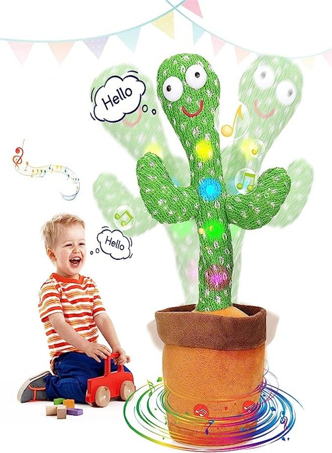 Goolsky Cactus Baby Toy, Kid Talking Singing, 120 Songs Recording Dancing Mimicking Toy That Repeat What You Say, Pre-School Education Toy for Kids Best for Children - Image 1
