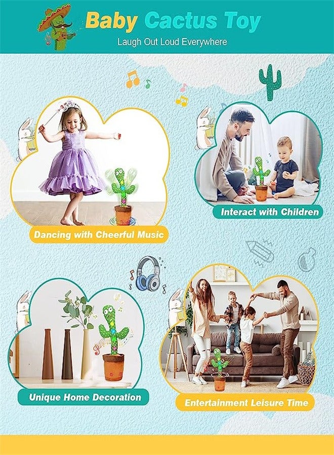 Goolsky Cactus Baby Toy, Kid Talking Singing, 120 Songs Recording Dancing Mimicking Toy That Repeat What You Say, Pre-School Education Toy for Kids Best for Children - Image 3