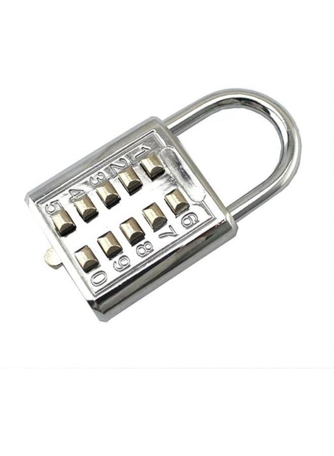 Digits Combination Lock – Button Combination Security Padlock, Digital Coded Lock for Gym Locker, Sports Locker, Toolbox, Fence, Hasp, and Cabinet (White) - Image 2