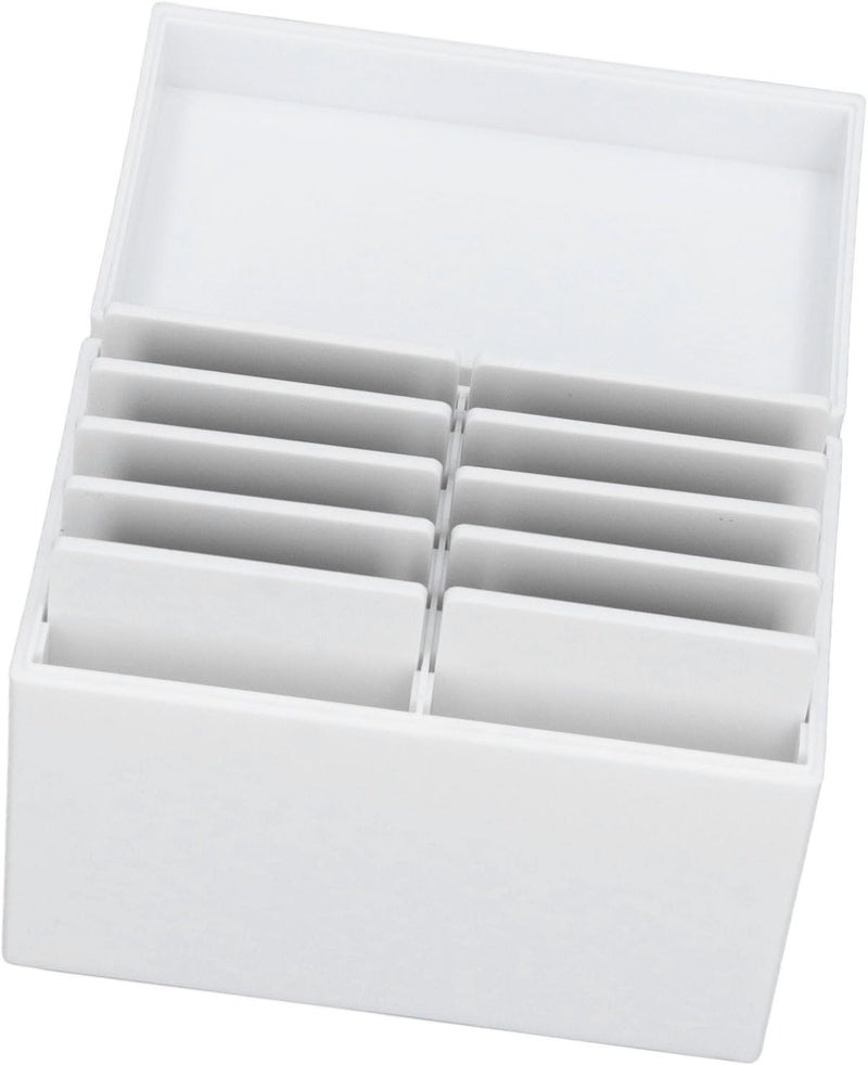 10 Layers Acrylic Eyelash Storage Box, False Eyelashes Holder with Magnetic Bottom, Clear Display Pallet for Lash Technicians, Includes 10 Removable Eyelash Boards for Salon or (White) - Image 4