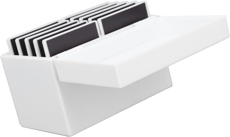 10 Layers Acrylic Eyelash Storage Box, False Eyelashes Holder with Magnetic Bottom, Clear Display Pallet for Lash Technicians, Includes 10 Removable Eyelash Boards for Salon or (White) - Image 2