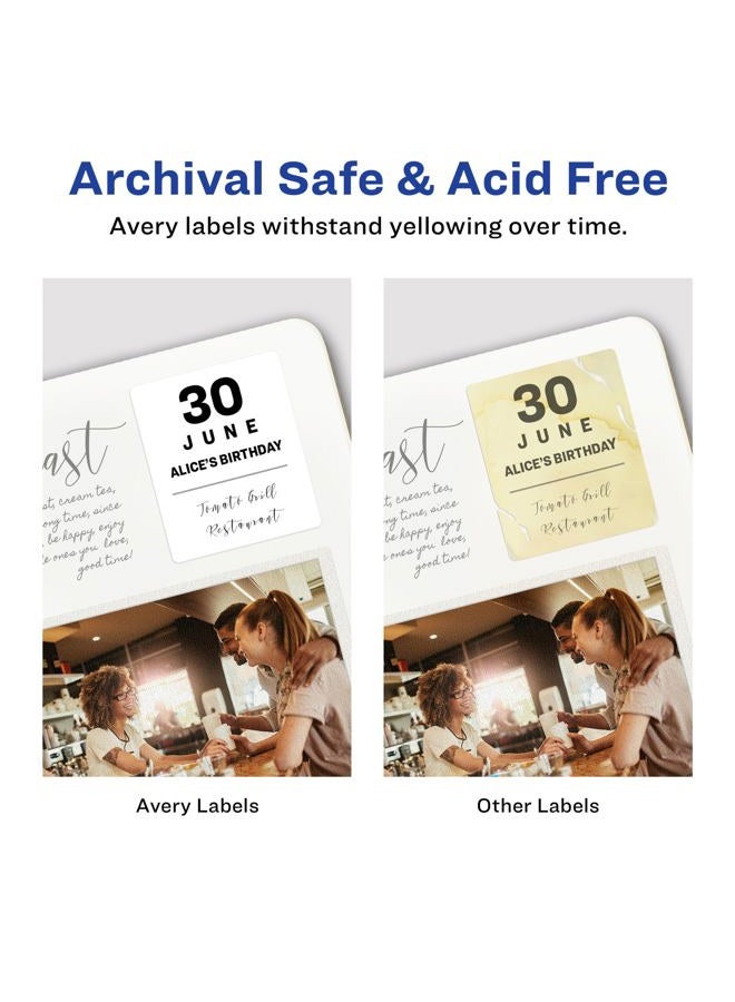 AVERY Permanent ID Labels for Laser and Inkjet Printers, 1.25 x 1.75 Inch, White, 480 Labels (6570) - Image 3
