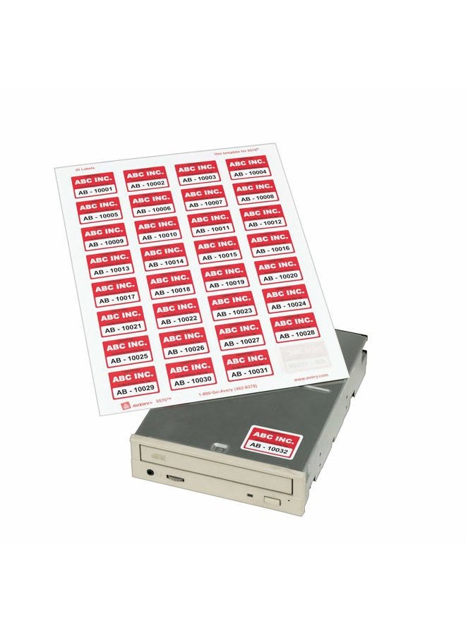 AVERY Permanent ID Labels for Laser and Inkjet Printers, 1.25 x 1.75 Inch, White, 480 Labels (6570) - Image 2