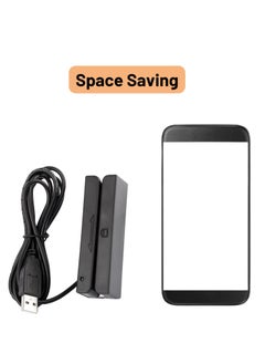 Excefore Credit Card Reader, Magnetic Strip Card Reader Msr90 Usb 3 Tracks Pos Credit Card System Cashier Mini Mag Speed Reader Swiper, Practical Credit Card Reader  - Image 5