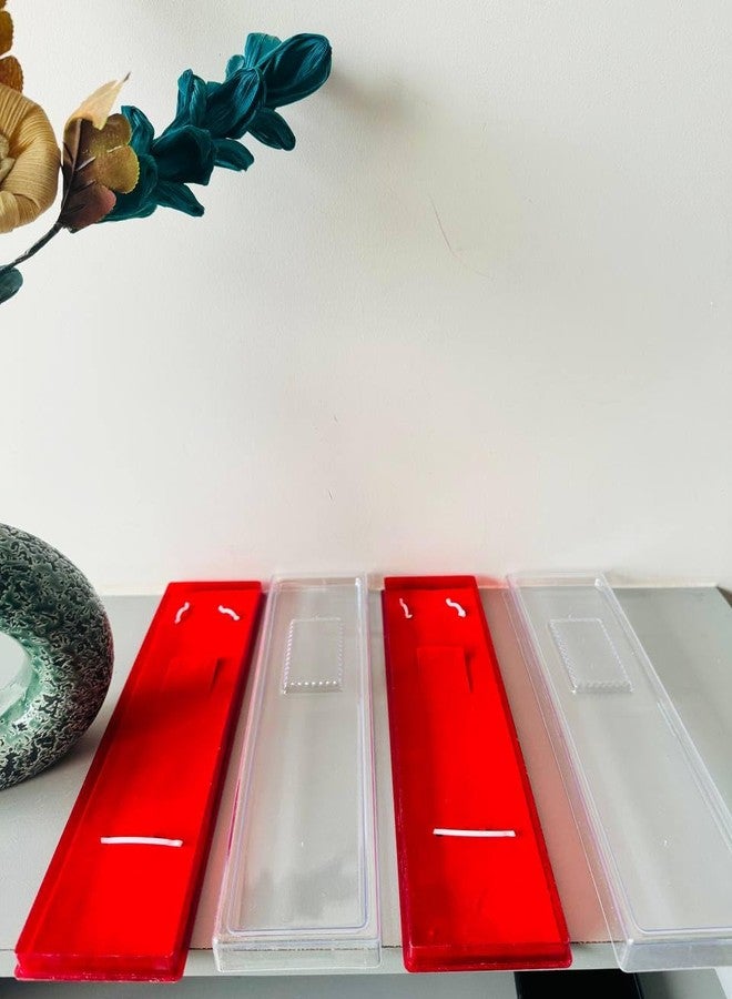 DSS Chain Gift Box Velvet Flocked Jewellery is Play, Combo of Chain Box (Combo) (Pack of 2) (Maroon-Transperent) - Image 4