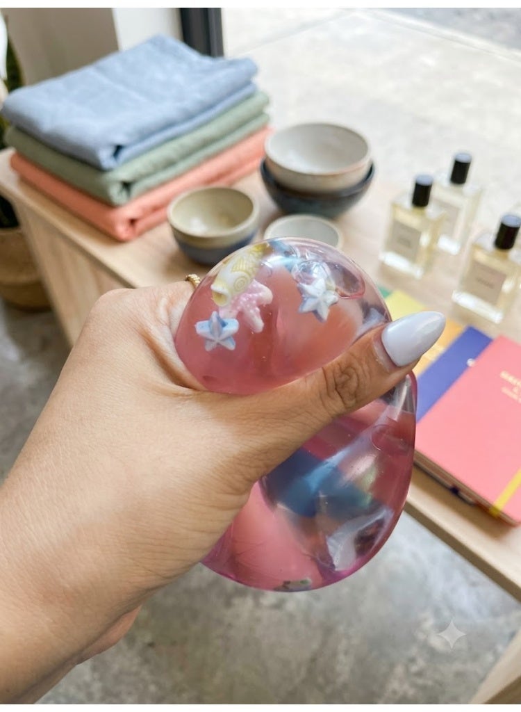 Sea Animal Squishy Cube - Nido Squishy Stress Cube with Sea Animals - Cute Squishy Stress Cube - Soft Squishy Cube Toy for Kids - Gel Stress Balls - Stress Relief Toys for Kids & Adults - Ice Cube Squishy Toy - Square Squishy Stress Relief Toy - Fidget Toys for Autism & Sensory Needs - Image 2