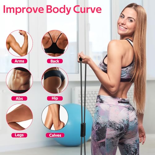 WALITO Home Pilates Kit for Women,Pilates Ring Set with Magic Circle,Resistance Bands,Figure 8 Workout Bands,Mini Ball, Compact Toning Fitness Essentials Starter Set Accessories Gift - Image 4