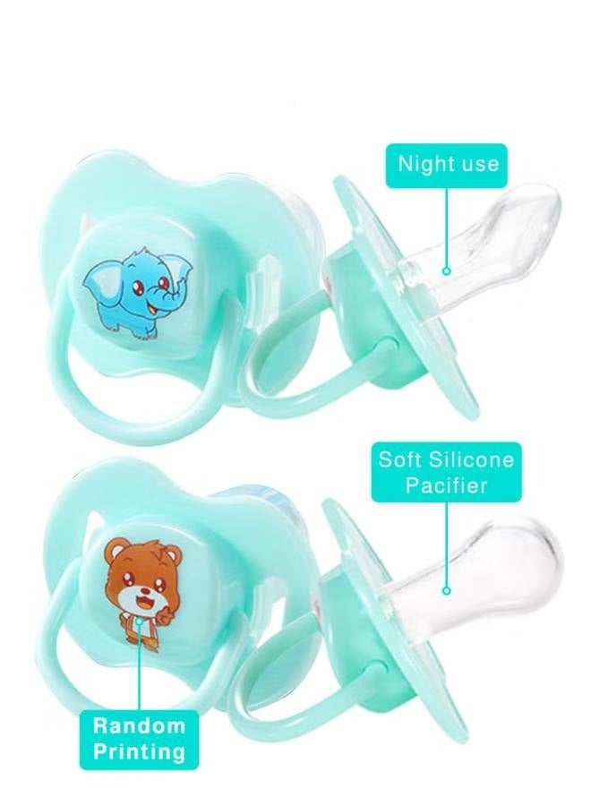 2-pack Baby Pacifier Set Day & Night for 0-6 months (Random Printing) - Image 1