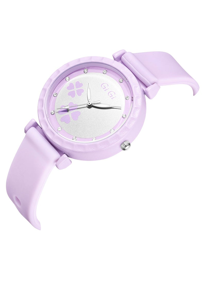 جيجي ساعة يد نسائية من جيجي انالوج بسوار جلدي وكريستال - Image 2