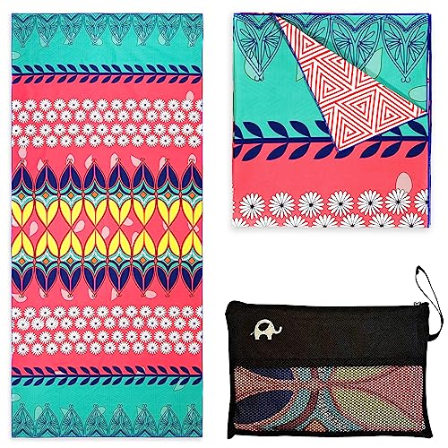 Quick Dry Towel Extra Large 78x35 Inch  Microfiber Beach Towel  Perfect for Beach Travel Swimming Pool Yoga Hiking Camping  Lightweight Fast Drying Compact for Adults Bohemian