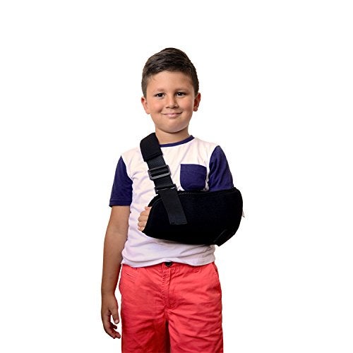 Soles Pediatric Arm Sling with Padded Shoulder Strap, Black, Small - Image 2
