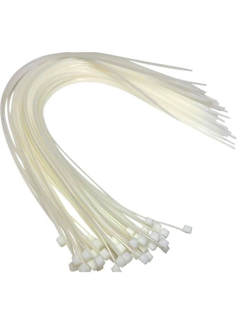KSS Nylon Cable Tie White CV-380 (380×7.6mm) – Heavy Duty – Pack of 100 - Image 2