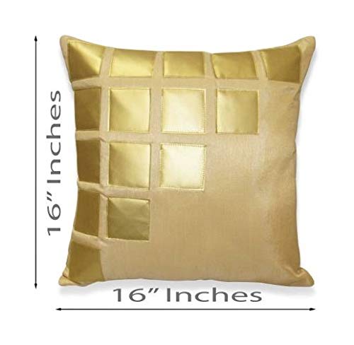 JDX Soft Quality Begie Cushion Cover Set of 5-16x16 Inches - Image 2
