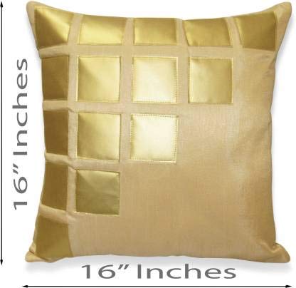 JDX Soft Quality Begie Cushion Cover Set of 5-16x16 Inches - Image 3