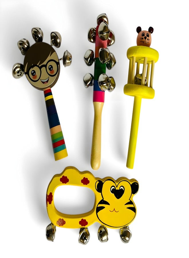 MarvelStore Wooden Rattles for Baby, Infants, New Born Babies Toys (0 to 6 to 12 Months) | Perfect for Early Music Education, Rhythm Practice, and Sensory Play (Multicolor) (Rattle Set 7) - Image 2