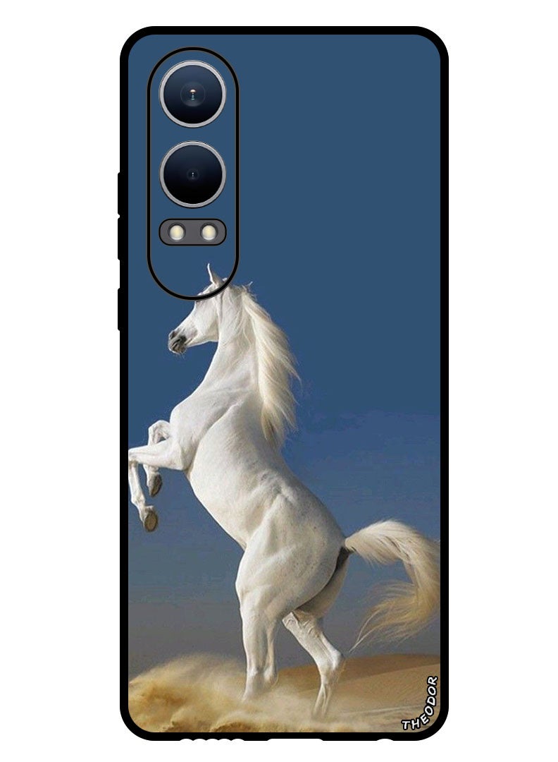Theodor Protective Case Anti Scratch Shock Proof Bumper Cover For OnePlus Nord CE4 Lite White horse - Image 1