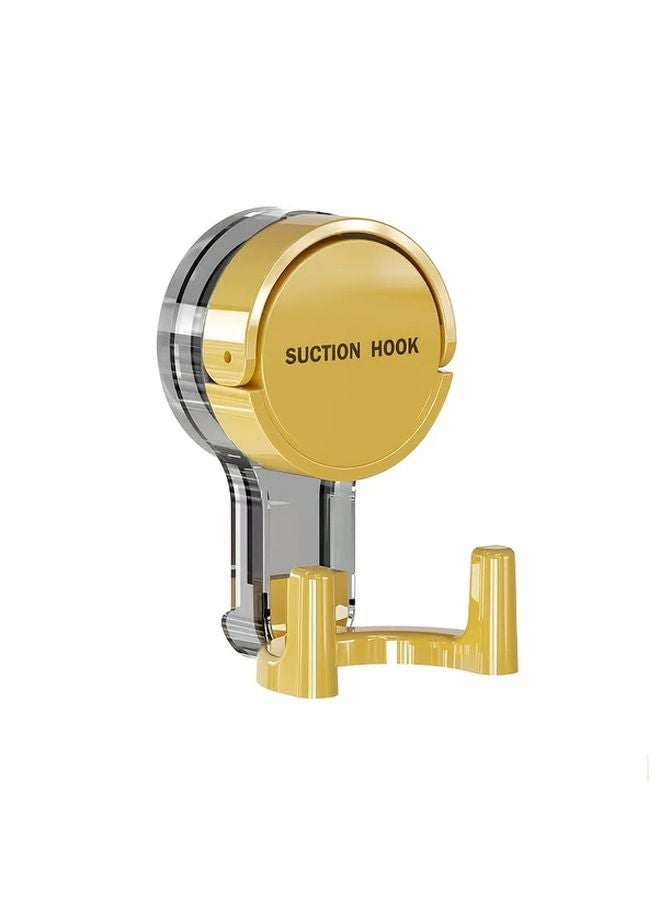 Strong Suction Cup Double Hook Reusable Heavy Duty No Drilling Yellow - Image 1