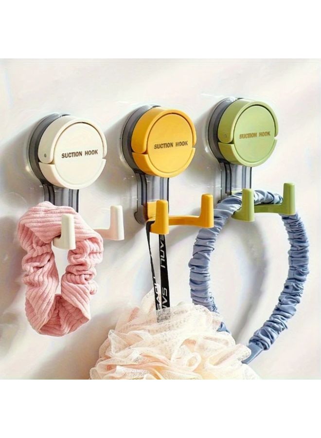 Strong Suction Cup Double Hook Reusable Heavy Duty No Drilling Yellow - Image 2