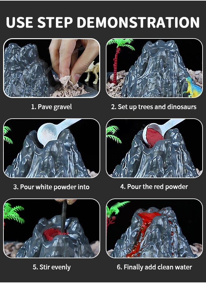 GROIC - 3-In-1 Scientific Experiment Kits STEM Activities Educational Toys for Kids, Archaeological Excavation Toy, Erupting Volcano Science Kit and Scene Construction 3-In-1 Kits - Image 1