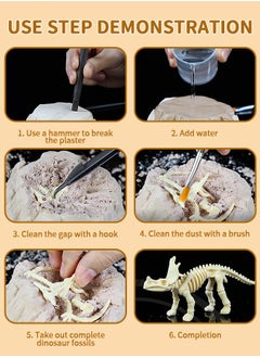 GROIC 3-In-1 Scientific Experiment Kits STEM Activities Educational Toys for Kids, Archaeological Excavation Toy, Erupting Volcano Science Kit and Scene Construction 3-In-1 Kits  - Image 4