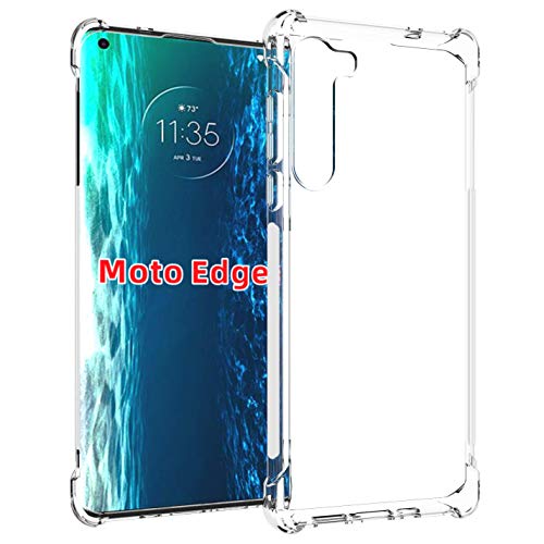 USTIYA Case for Motorola Edge Clear TPU Four Corners Protective Cover Transparent Soft funda - Image 1