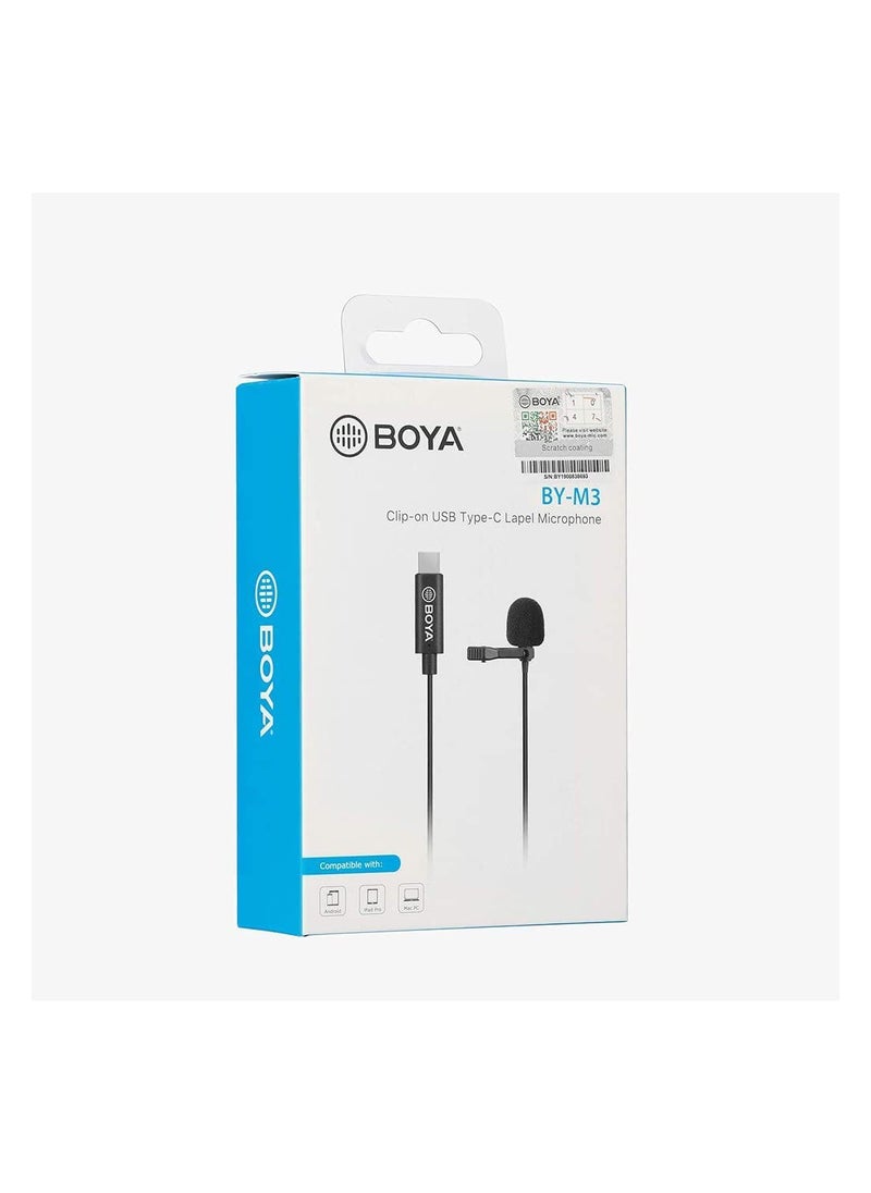 Generic BOYA by-M3 Omnidirectional Lavalier USB C Microphone، Clip-on Lapel Microphone for Android Tablet Laptop Podcast مقابلة تسجيل فيديو YouTube - pzsku/Z22EC10342DEDBBB583C5Z/45/_/1659096135/b505e3ba-ce36-4790-bb15-840ce19862b1