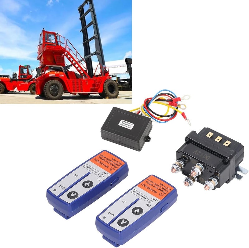 LICAEVEY Winch Cordless Remote, 12V 500A Winch Solenoid Relay Contactor and 2pcs Cordless Winch Remote Control Kit with 6 Protecting Caps Universal for Garden Tractor, Snowmobile - Image 5