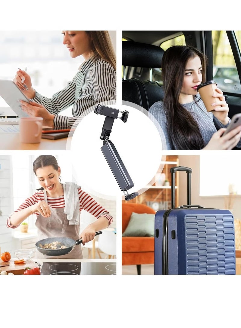 ELTRAZONE Airplane Phone Mount 360° Rotatable, Foldable Pocket-Sized Travel Stand for Airplane Seat Back, Tray Table, Car Back Seat & Trunk – Universal Compatibility for iPhone, Samsung & More - Image 3