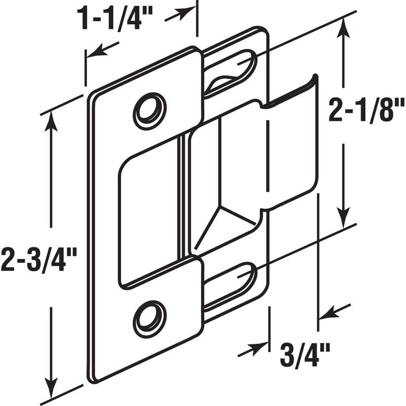 Prime-Line Defender Security U 10278, Chrome Plated Adjustable Door Strike, 2-Piece (Pack of 1) - Image 3