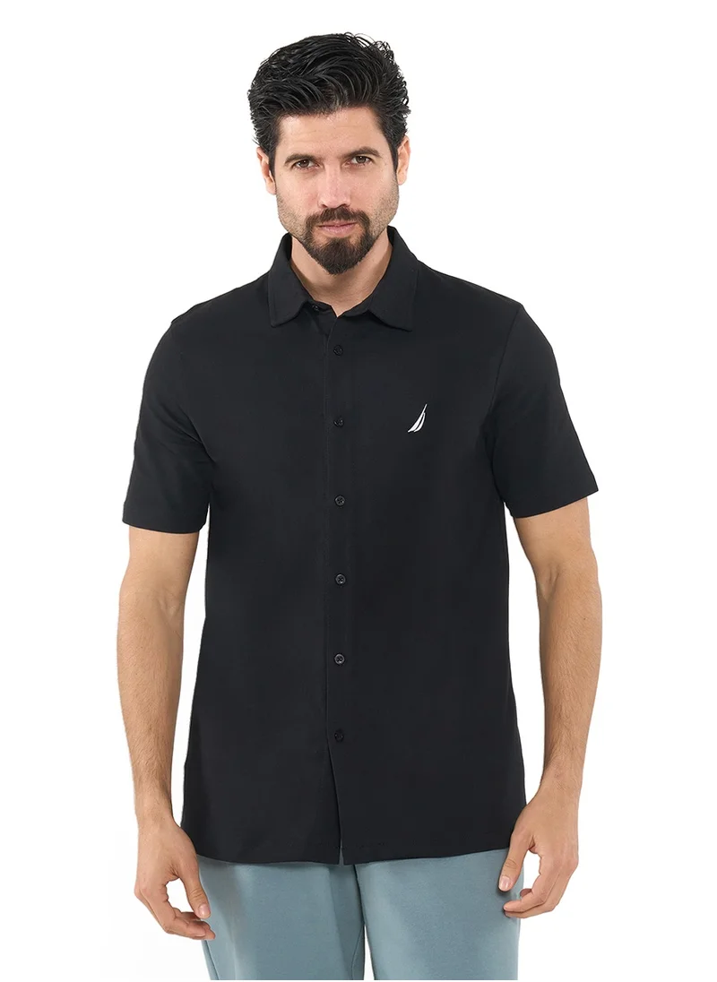 نوتيكا Essential Regular Fit Cotton Blend Logo Shirt