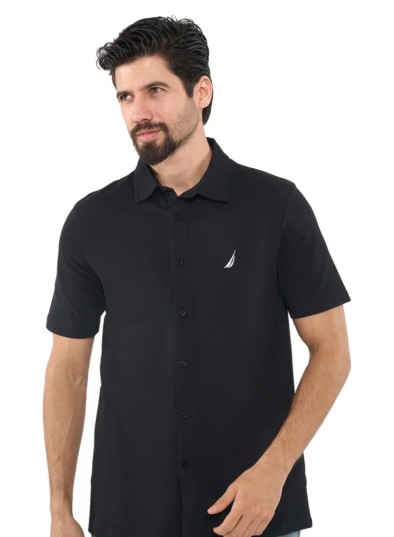 NAUTICA  Essential Regular Fit Cotton Blend Logo Shirt for Men | Best Price UAE