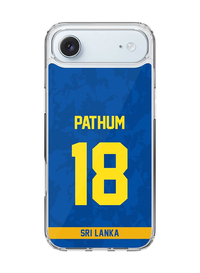 Stylizedd Classic Clear MagSafe Case for iPhone 17 Air , Hybrid Soft Case Flexible Edges Anti Drop TPU PC Gel Thin Transparent Cover [ Designed for iPhone 17 Air ] - Team Sri lanka Pathum Nissanka, Jersey No 18