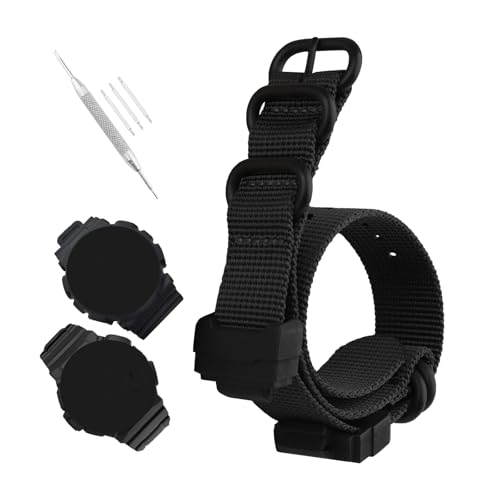 XIW Compatible for 16mm Casio G-shock GA-100 400 GD120 DW-D5500 5600E DW-6900-9052 GW-9400 Ballistic Nylon Watch Band Replacement for men Silicone Wirstband Strap women Bracelet, Black - Image 1