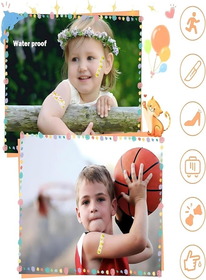 BLIXAR Cartoon Bandages for Kids 30Pcs – Waterproof Breathable Adhesive Band Aids with Cute Designs (Fruits, Dinosaurs, Unicorns, Flowers & Animals) – Hypoallergenic, Gentle & Flexible First Aid for Cuts and Scrapes - Image 2