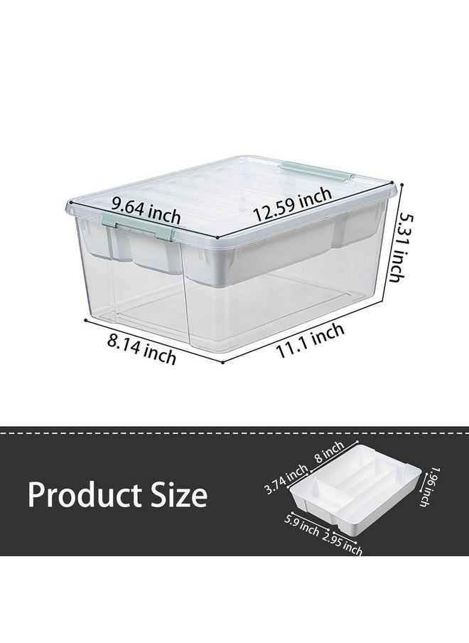WMM Toys Storage Organizer Bins for Lego, Building Blocks Storage, Storage Containers for Building Brick Storage, Plastic Stackable Organizer Bin Toy Chest (Transparent)  - Image 3