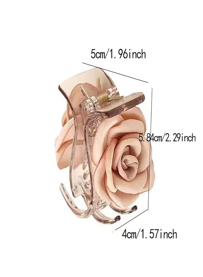 YUISI 3Pcs Flower Hair Clip Set, Hair Accessories for Woman, Stylish Spring-Claw Clips, Suitable for Half-Up Hairstyles, Made of Acrylic, Suitable for Women and Girls - Image 4