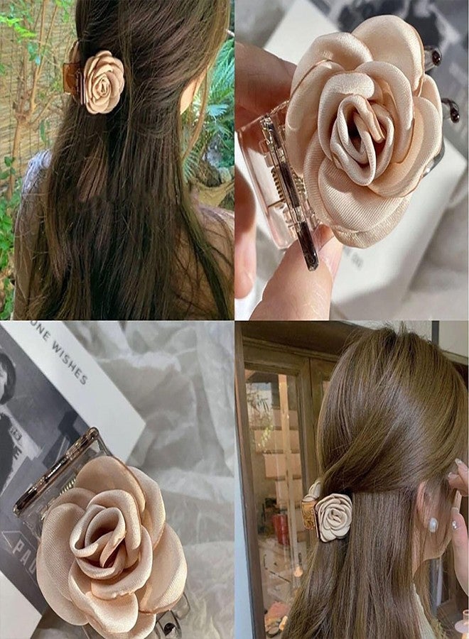 YUISI 3Pcs Flower Hair Clip Set, Hair Accessories for Woman, Stylish Spring-Claw Clips, Suitable for Half-Up Hairstyles, Made of Acrylic, Suitable for Women and Girls - Image 3