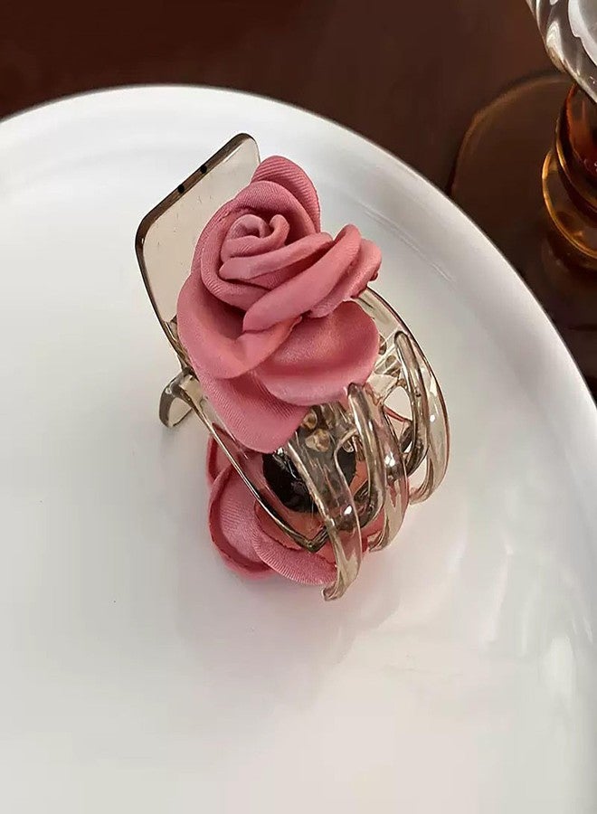 YUISI 3Pcs Flower Hair Clip Set, Hair Accessories for Woman, Stylish Spring-Claw Clips, Suitable for Half-Up Hairstyles, Made of Acrylic, Suitable for Women and Girls - Image 5