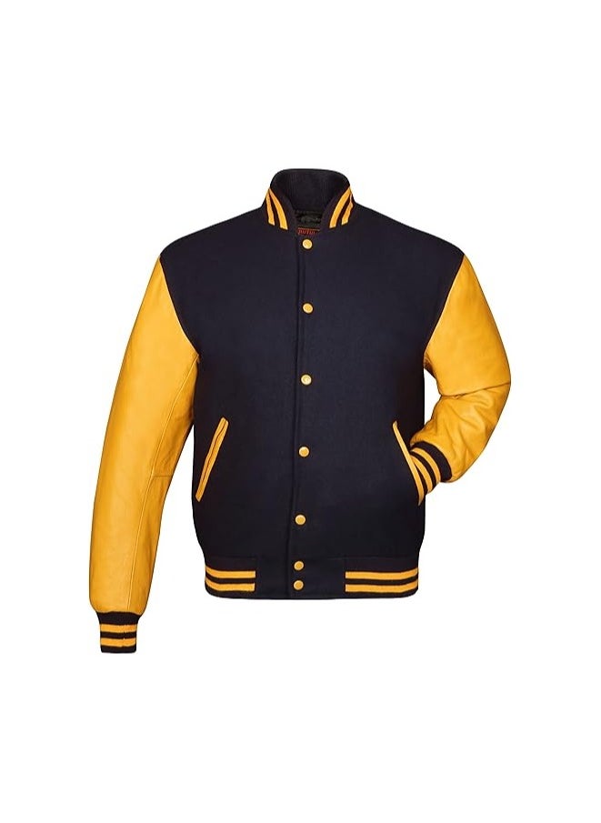 Generic - Unisex Varsity Jacket - Premium Quality, Multiple Color Combinations - Retro Style College Jacket for Men & Women - Image 1