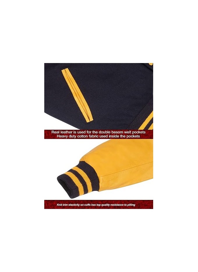 Generic - Unisex Varsity Jacket - Premium Quality, Multiple Color Combinations - Retro Style College Jacket for Men & Women - Image 1