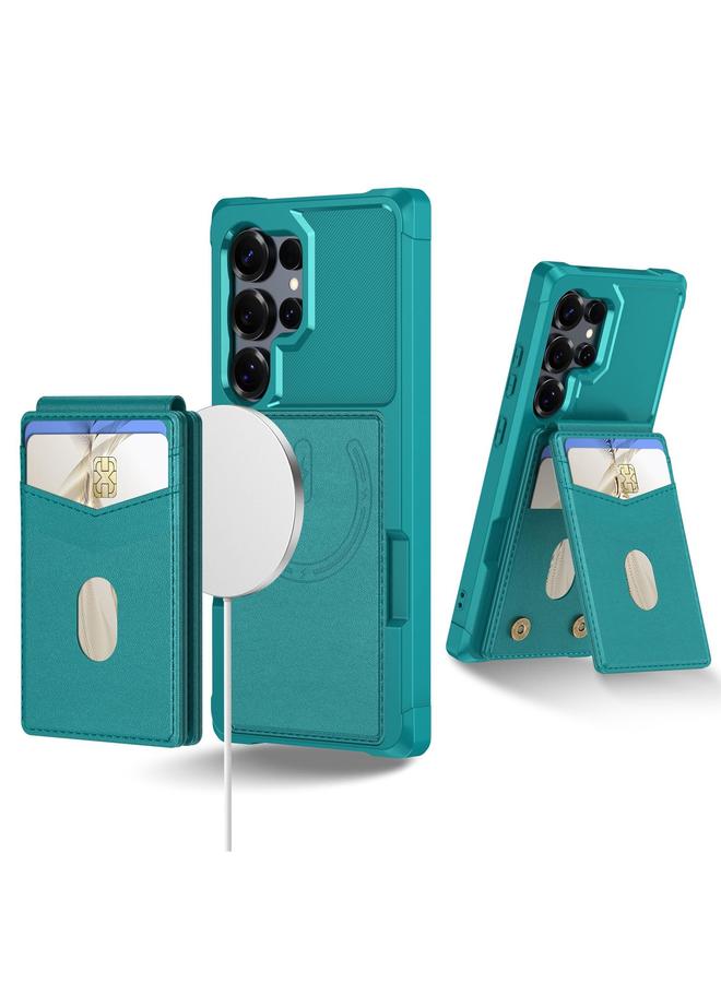 S-TOP Case For Samsung Galaxy S24 Ultra 5G 2-in-1 Magnetic Wallet MagSafe Leather Back Phone Case - Image 1