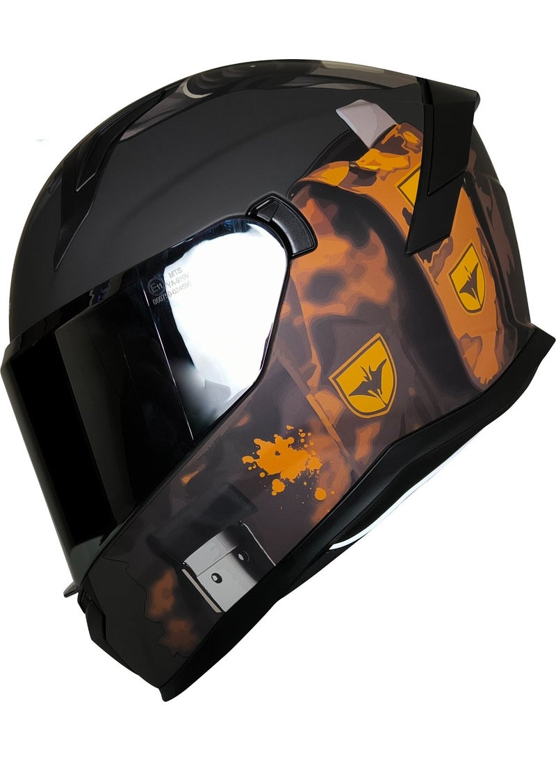 MTS - -910 Snake Closed Helmet (Bones) - Image 1