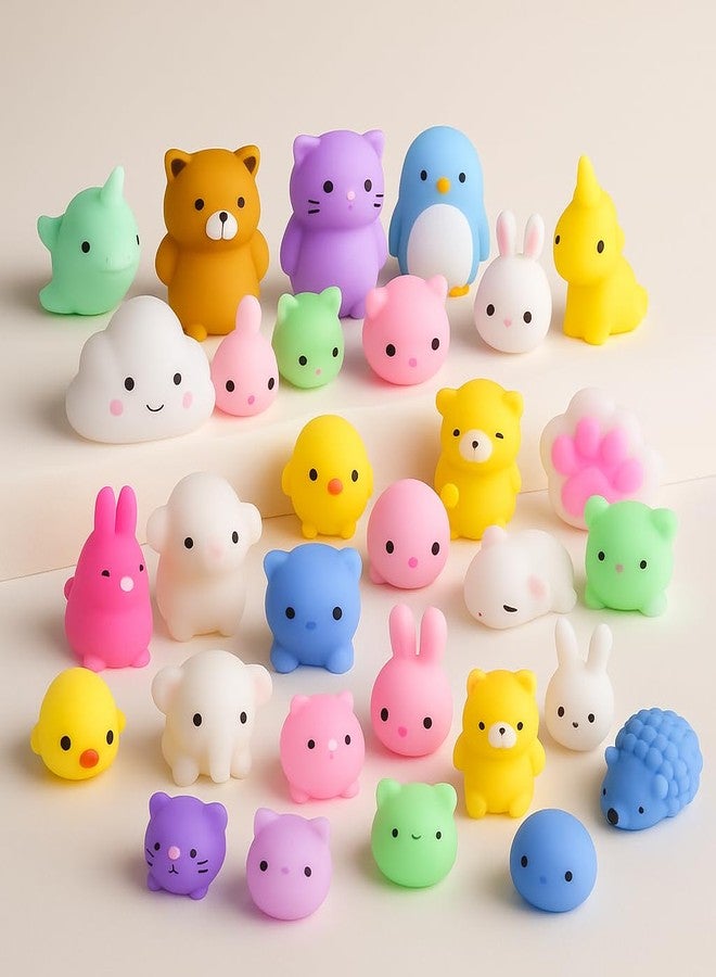 LABEAUTE Kawaii Mochi Squishy Toys - Mini Animal Squishies, Pinata Khoi Bag Treats/ fillers, for Kids Birthday, Party Favors (Assorted, 5 Pack) - Image 3
